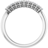 10K Gold Square Natural Diamond Nine-Stone Anniversary Band – 1/8–3/4 CTW - White Gold - view 2