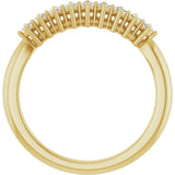 10K Gold Square Natural Diamond Nine-Stone Anniversary Band – 1/8–3/4 CTW - Yellow Gold - view 2