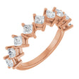 10K Gold Square Natural Diamond Nine-Stone Anniversary Band – 1 1/6–2 1/4 CTW - Rose Gold