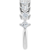 10K Gold Square Lab-Grown Diamond Nine-Stone Anniversary Band – 9/10–2 5/8 CTW - White Gold - view 4
