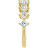 10K Gold Square Lab-Grown Diamond Nine-Stone Anniversary Band – 9/10–2 5/8 CTW - Yellow Gold - view 4