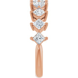 10K Gold Square Lab-Grown Diamond Nine-Stone Anniversary Band – 9/10–2 5/8 CTW - Rose Gold - view 4