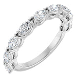 Platinum Marquise Natural Diamond Nine-Stone Anniversary Band – 5/8–1 1/6 CTW