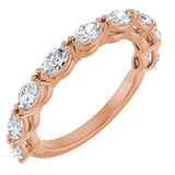 14K Gold Marquise Lab-Grown Diamond Nine-Stone Anniversary Band – 5/8–1 CTW - Rose Gold