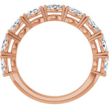 14K Gold Marquise Natural Diamond Nine-Stone Anniversary Band – 5/8–1 1/6 CTW - Rose Gold - view 2
