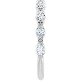 Platinum Marquise Natural Diamond Nine-Stone Anniversary Band – 5/8–1 1/6 CTW - view 4
