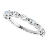 Platinum Marquise Natural Diamond Nine-Stone Anniversary Band – 5/8–1 1/6 CTW - view 5
