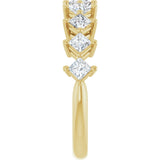 10K Gold Square Natural Diamond Nine-Stone Anniversary Band – 1/8–3/4 CTW - Yellow Gold - view 4