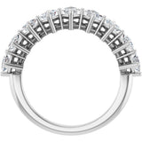 10K Gold Square Natural Diamond Nine-Stone Anniversary Band – 1/8–3/4 CTW - White Gold - view 2