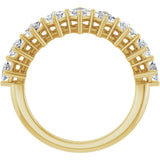 10K Gold Square Natural Diamond Nine-Stone Anniversary Band – 1/8–3/4 CTW - Yellow Gold - view 2