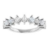 10K Gold Square Lab-Grown Diamond Nine-Stone Anniversary Band – 1/8–3/4 CTW - White Gold - view 3