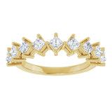 10K Gold Square Natural Diamond Nine-Stone Anniversary Band – 1/8–3/4 CTW - Yellow Gold - view 3