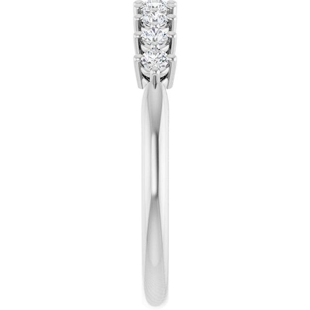 Platinum Round Lab-Grown Diamond Nine-Stone Anniversary Band – 1/4–3/4 CTW - view 4