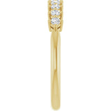 14K Gold Round Lab-Grown Diamond Nine-Stone Anniversary Band – 1/4–3/4 CTW - Yellow Gold - view 4
