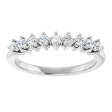 Platinum Round Lab-Grown Diamond Nine-Stone Anniversary Band – 1/4–3/4 CTW - view 3