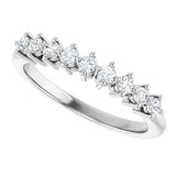 Platinum Round Lab-Grown Diamond Nine-Stone Anniversary Band – 1/4–3/4 CTW - view 5