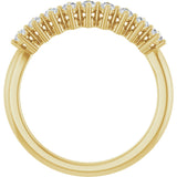 14K Gold Round Lab-Grown Diamond Nine-Stone Anniversary Band – 1/4–3/4 CTW - Yellow Gold - view 2
