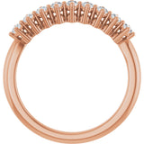 14K Gold Round Lab-Grown Diamond Nine-Stone Anniversary Band – 1/4–3/4 CTW - Rose Gold - view 2