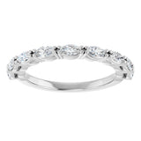 Platinum Marquise Natural Diamond Nine-Stone Anniversary Band – 5/8–1 1/6 CTW - view 3