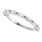 Platinum Marquise Natural Diamond Nine-Stone Anniversary Band – 5/8–1 1/6 CTW - view 5