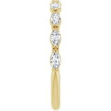 14K Gold Marquise Lab-Grown Diamond Nine-Stone Anniversary Band – 5/8–1 CTW - Yellow Gold - view 4