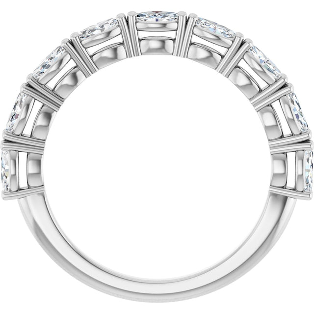 Platinum Marquise Natural Diamond Nine-Stone Anniversary Band – 5/8–1 1/6 CTW - view 2