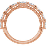 14K Gold Marquise Natural Diamond Nine-Stone Anniversary Band – 5/8–1 1/6 CTW - Rose Gold - view 2