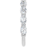 Platinum Oval Natural Diamond Nine-Stone Anniversary Band – 1 3/4 CTW - view 4