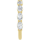 14K Gold Oval Natural Diamond Nine-Stone Anniversary Band – 1 3/4 CTW - Yellow Gold - view 4