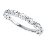 Platinum Oval Natural Diamond Nine-Stone Anniversary Band – 1 3/4 CTW - view 5