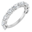 Platinum Oval Lab-Grown Diamond Nine-Stone Anniversary Band – 5x3 mm Stones
