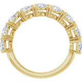 14K Gold Pear Lab-Grown Diamond Nine-Stone Anniversary Band – 1 1/4–1 3/8 CTW - Yellow Gold - view 2