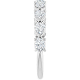 Platinum Pear Natural Diamond Nine-Stone Anniversary Band – 1 1/4–1 3/8 CTW - view 4