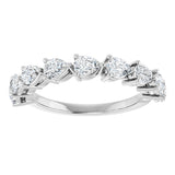 Platinum Pear Natural Diamond Nine-Stone Anniversary Band – 1 1/4–1 3/8 CTW - view 3