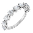 Platinum Pear Natural Diamond Nine-Stone Anniversary Band – 1 1/4–1 3/8 CTW