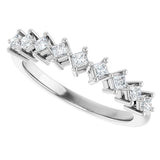 10K Gold Square Natural Diamond Nine-Stone Anniversary Band – 1/8–3/4 CTW - White Gold - view 5