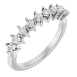 10K Gold Square Natural Diamond Nine-Stone Anniversary Band – 1/8–3/4 CTW - White Gold
