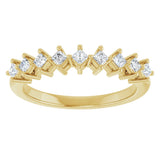10K Gold Square Lab-Grown Diamond Nine-Stone Anniversary Band – 1/8–3/4 CTW - Yellow Gold - view 3