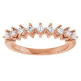 10K Gold Square Lab-Grown Diamond Nine-Stone Anniversary Band – 1/8–3/4 CTW - Rose Gold - view 3