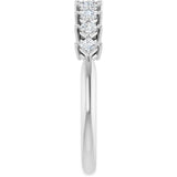 10K Gold Square Natural Diamond Nine-Stone Anniversary Band – 1/8–3/4 CTW - White Gold - view 4