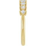 10K Gold Square Natural Diamond Nine-Stone Anniversary Band – 1/8–3/4 CTW - Yellow Gold - view 4