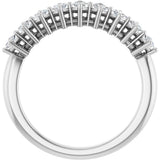10K Gold Square Lab-Grown Diamond Nine-Stone Anniversary Band – 1/8–3/4 CTW - White Gold - view 2