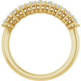 10K Gold Square Lab-Grown Diamond Nine-Stone Anniversary Band – 1/8–3/4 CTW - Yellow Gold - view 2