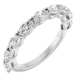 Platinum Marquise Lab-Grown Diamond Nine-Stone Anniversary Band – 5/8–1 CTW