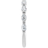 Platinum Marquise Natural Diamond Nine-Stone Anniversary Band – 5/8–1 1/6 CTW - view 4