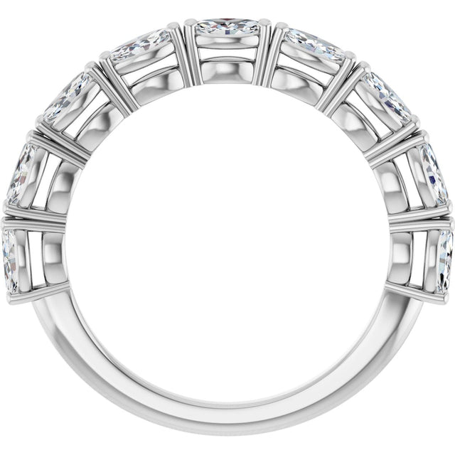 Platinum Marquise Natural Diamond Nine-Stone Anniversary Band – 5/8–1 1/6 CTW - view 2