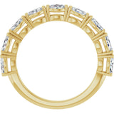 14K Gold Marquise Natural Diamond Nine-Stone Anniversary Band – 5/8–1 1/6 CTW - Yellow Gold - view 2