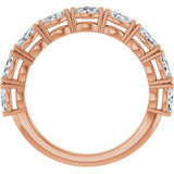 14K Gold Marquise Lab-Grown Diamond Nine-Stone Anniversary Band – 5/8–1 CTW - Rose Gold - view 2