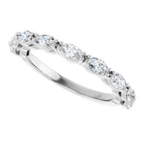 Platinum Marquise Natural Diamond Nine-Stone Anniversary Band – 5/8–1 1/6 CTW - view 5
