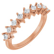 10K Gold Square Lab-Grown Diamond Nine-Stone Anniversary Band – 1/8–3/4 CTW - Rose Gold